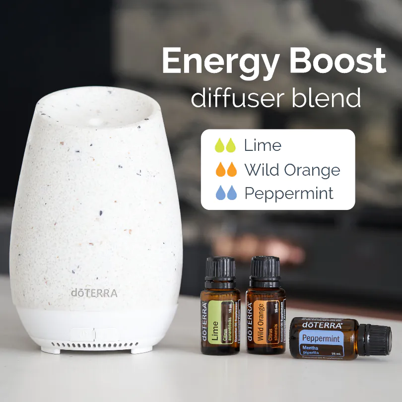 Difuzer blend za energiju: eterična ulja limete, divlje pomorandže i nane